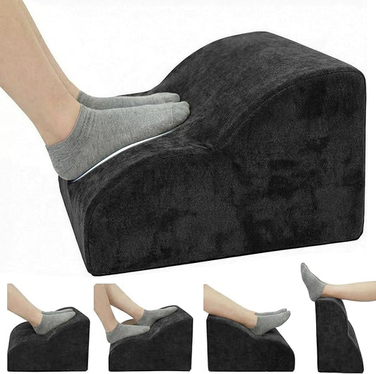 Foot Rest for Under Desk at Work, Ergonomic Foot Rest Under Desk, Desk Foot Rest&Foot Stool Under Desk with Removable Washable Cover,Footrest for Under Desk Office Chair/Gaming Chair/Sofa, Black