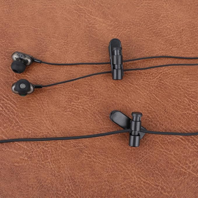 5 Pack Headphone Clips Headset Cable Clips for Earphone Wire Clips Cable Cord Clamp Hooks Collar Clamp Clothing Clips Earphone Winder Earbud Cable Clip Clamp Hooks, Fixing 2-4mm Headphone Wire