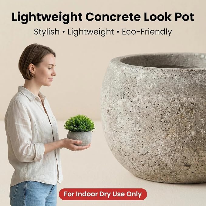 AUUGUU Small Artificial Potted Plants for Desk Decor, Mini Fake Plants for Bathroom, Office Desk Decor, Shelf Home Decor, Realistic Faux Greenery Indoor