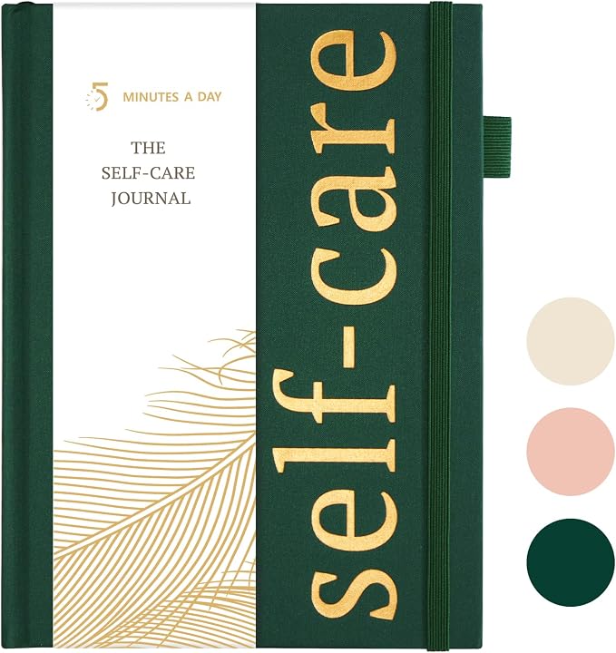 5 MINUTES A DAY Self-Mastery Journal for Men - Gratitude and Productivity Journal for Mindfulness, Positivity, Self Care and Reflection - Guided Journal for Women with Mood Tracker, A5 (Dark Green)