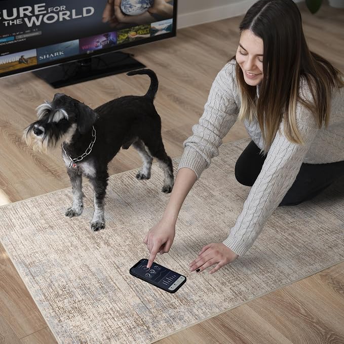 3x14 Hallway Washable Runner Rug - Non-Slip Kitchen Rugs with Rubber Backing Abstract Low-Pile Carpet Runners for Laundry Room Home Decor Bedroom Bathroom Entryway (Ivory Beige Distressed,3x14)