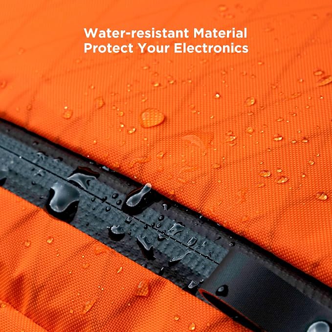 ALPAKA Elements Tech Case - Travel Organizer Pouch for Electronics, Cables, EDC with Weatherproof Fabrics, YKK Zippers (Hot Orange RVX21 Fabric, Halloween Edition)