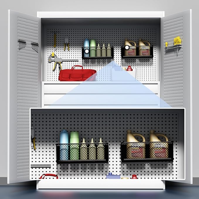 Buyyyit Magnetic Basket Bins Fridge Organizer Pencil Holder - Whiteboard Accessories for Home Kitchen Organization