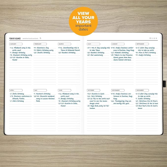 Get Stuff Done Planner for Productivity - 1 Year Undated Daily Planner, 8.5- x 11- - Sturdy & Smart Organizer for Goal Setting - Personal Organizer for Men & Women