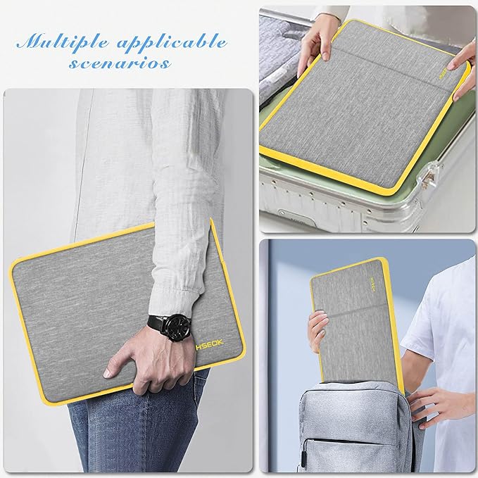 Hseok Laptop Case 13.3 Inch Sleeve Recycled Water Resistant Cover for MacBook Pro 14" M4 M3 M2 M1 and All Model 13.3" Mac Air/Pro, XPS 13 14 and Most Popular 13"-14" Notebooks,L02G01
