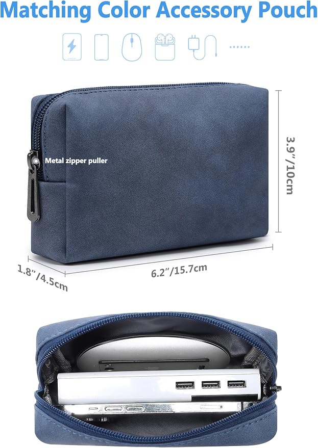 HYZUO 13.3-14 Inch Laptop Sleeve Case with Stand Feature for MacBook Pro 14 M5/M4/M3/M2/M1 2026-2021, MacBook Pro/Air 13.3, 13.5" 13.8" Surface Laptop, HP Spectre X360 13/14, Navy Blue