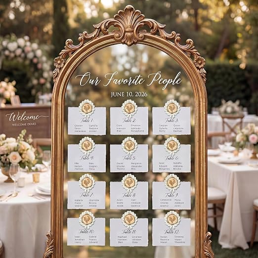 UNIQOOO Wax Seal Stickers with Lace Border- Vintage-Style Eucalyptus Botanical Wedding Invitation Envelope Seals, 50Pcs Self-Adhesive Light Gold Wax Stickers, Perfect for Invitations & Gift Wrapping
