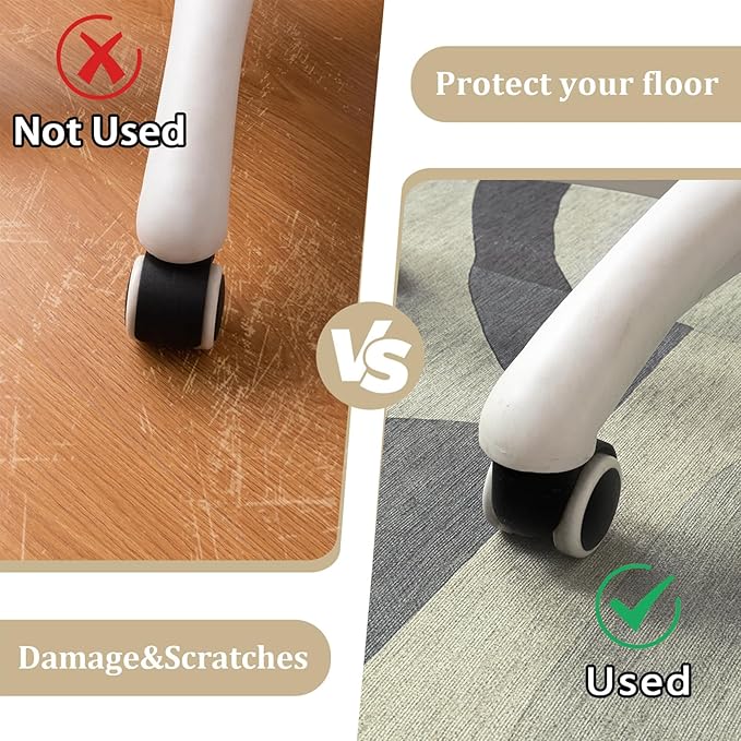 Office Chair Mat for Hardwood Floor, 72"x48" Easy Glide Computer Desk Mat Protector for Rolling Chair Under Desk Rug Nonslip Backing, Machine Wash, (Modern)
