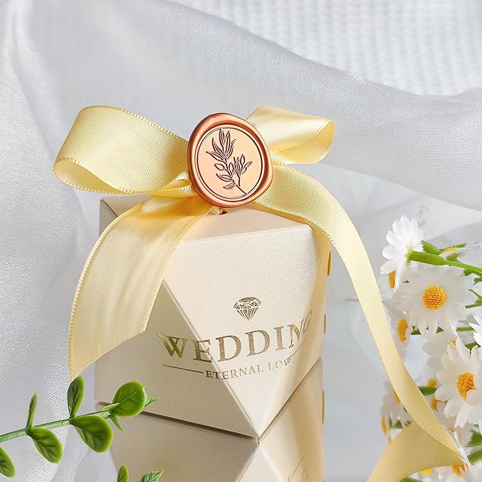 50 Pcs Orange Wax Seal Stickers Self- Adhesive Wedding Invitation Seal Stickers, Perfect for Wedding Invitation, Envelopes, Christmas Cards, Seating Chart, Good Adhesion and Easy to Use