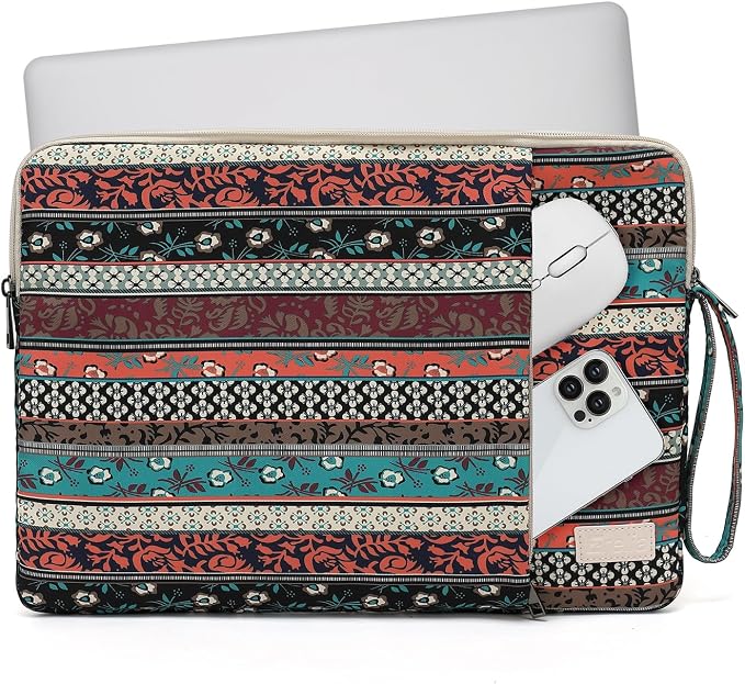 Laptop Sleeve 13.3 inch14 Inch, 15.6inchWater Resistant Traveling Computer Cover with Handle, Shockproof Protective Carrying Laptop Case (Y8-Red Bohemia, 16 inch)