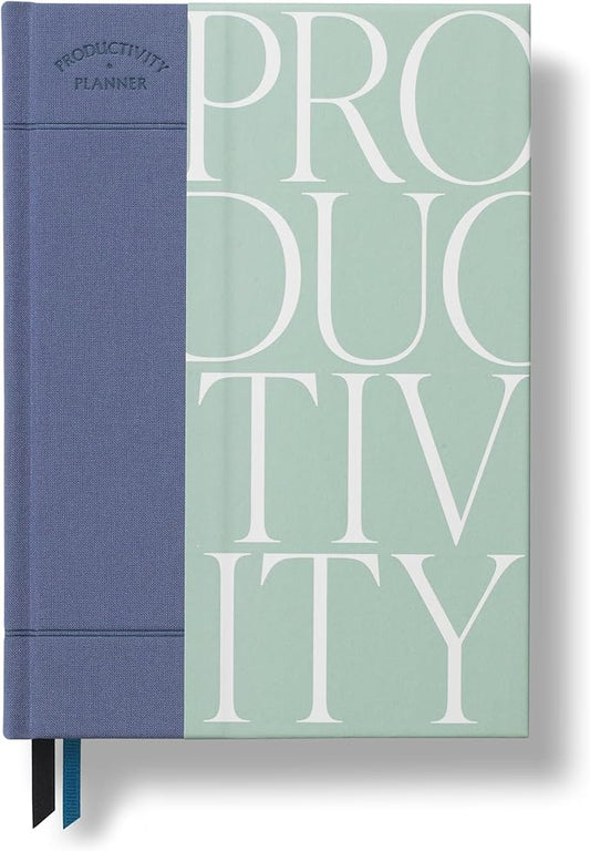 Papier Modern 16-Week Undated Productivity Planner | Serif Fabric Hardcover | Planning & Motivation Essential | Daily, Weekly Goal Setting | Plan Fitness, Health, Business & Life Success | A5 Size