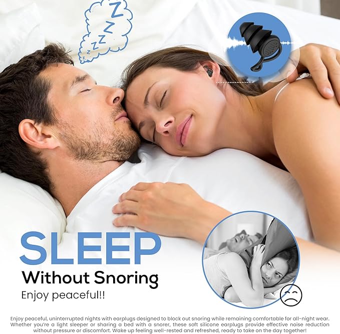 JOL Earplugs | 2-Pack | Reusable Silicone Earplugs for Sleep, Swim, Study & Focus | Washable, Eco-Friendly & Ultra-Comfortable Ergonomic Design | 37dB Noise Protection | Includes Travel Case