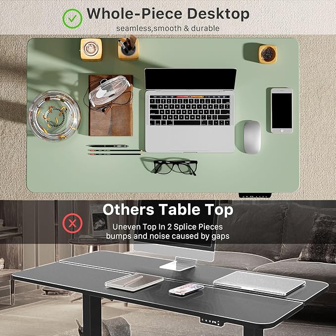 JOY worker Small Electric Standing Desk, 35" Whole Piece Height Adjustable | 35" x 20" Green Narrow Sit Stand Desk with Memory Controller, 36 Inch Mini Computer Workstation for Home Office Walking Pad