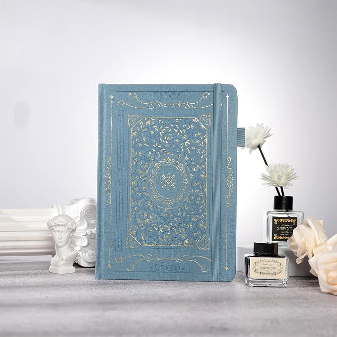 TIEFOSSI Lined Notebook, 100gsm Thick Paper, Hardcover College Ruled Journals for Women Men, 320 Numbered pages, for Travel, School and Office Use