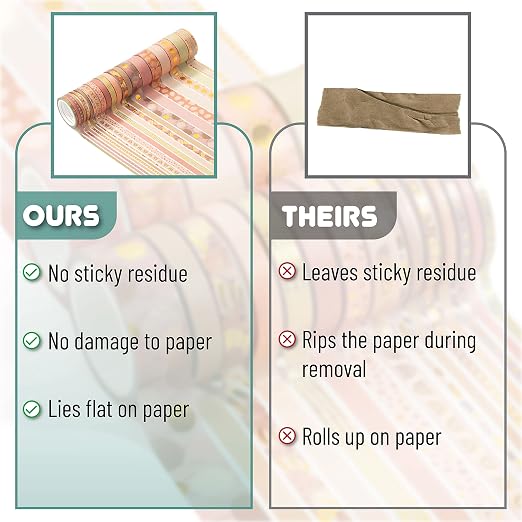 Mr. Pen- Washi Tape Set, 21 Rolls, Assorted Sizes, Boho Design | 5.5 Yards/Roll, Washi Tape for Scrapbook, Arts, Crafts, Journals and Planners