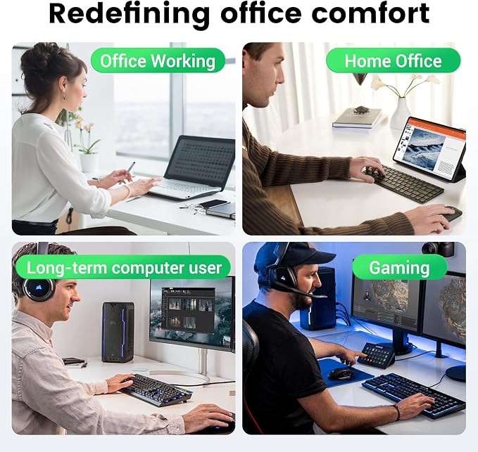 MEKASS Mouse Pad with Wrist Rest, Ergonomic Slope Mousepad for Carpal Tunnel Pain Relief, Memory Foam Desk Computer Wrist Support Mouse Pad with Non-Slip PU Base for Office Home (Beach)