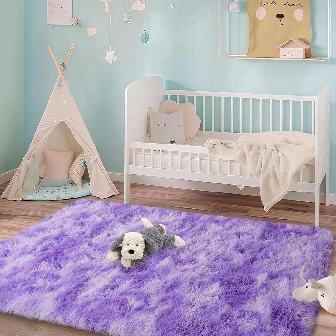 Mugorn Small Soft Shag Rugs for Bedroom, 3x5 Fluffy Area Rugs for Living Room