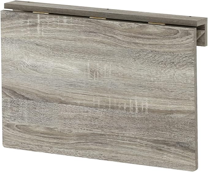 Furinno Hermite Wall Mounting Folding Table, French Oak