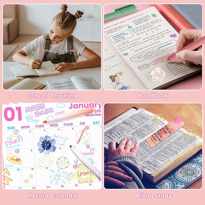 Bible Study Supplies Journaling Kit for Women,123PCS Bible Journaling Kit with Bible Tabs, Bible Highlighters and Pens, Bookmark, Notebook, Washi Tape, Bible Case, Back-to-School Gifts