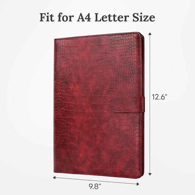 Clipboard Folder Padfolio, Mymazn Writing Portfolio Faux Leather Clipboards with Cover for Legal Pad Holder Letter Size A4 8.5 x 12 for Business Conference Notepad Clip Boards