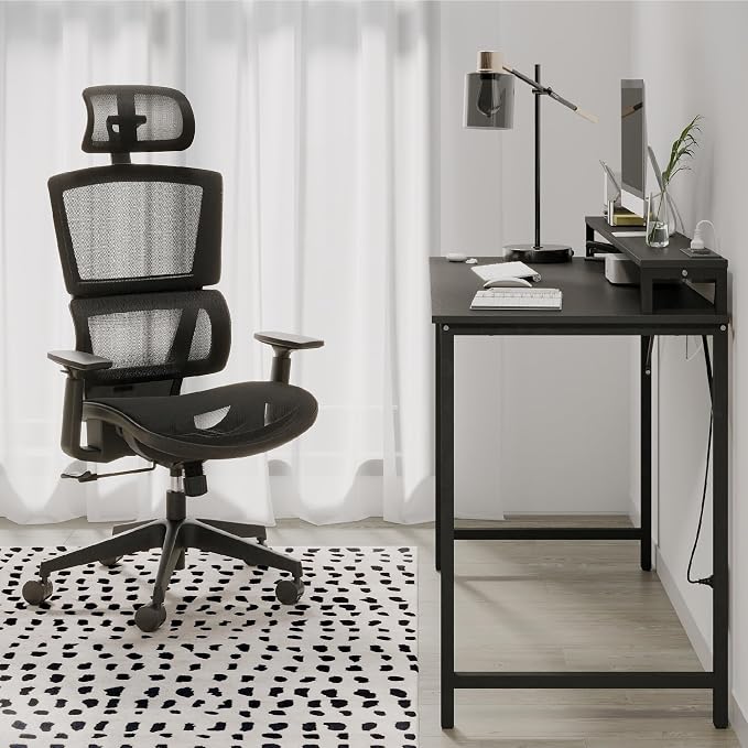 Realspace® Radano Mesh High-Back Executive Office Chair, Black, BIFMA Compliant