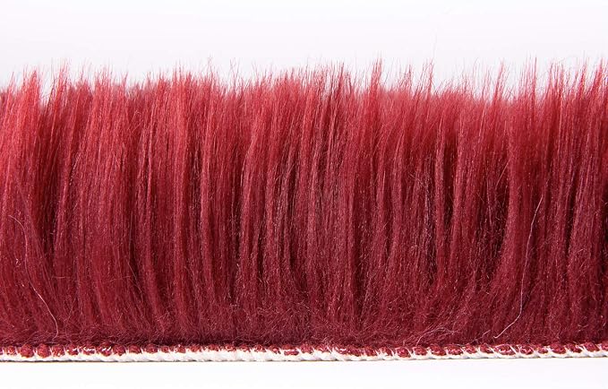 Ashler faux fur rug, Fluffy Shaggy Area Rug Ultra Soft 3 x 3 Feet Round Fur Rug, Deep Red Fuzzy Rug Machine Washable Shag Rug, Nursery Decor Throw Rugs for Bedroom, kids room, Living Room