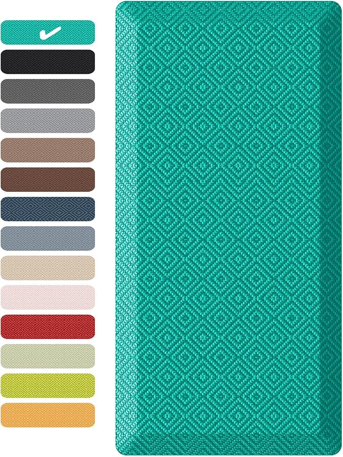 Ophanie Kitchen mats for Floor, 3/4 inch Thick, Kitchen Rugs, 20x48 Anti Fatigue Standing Cushioned Mat,Waterproof,Comfort Ergonomic mat for Office, Home,Sink with 99+ Pairs of Anti-Slip Bottom Ridges