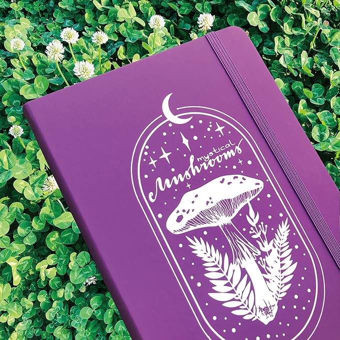 BUKE Dotted Notebook Journal 180GSM Bamboo Thick White Paper 160 Pages 5 * 5MM Dot Grid, Lay Flat Binding,Colored Silver Edges, Bookmarks and Expandable Back Pocket (BKP-1)