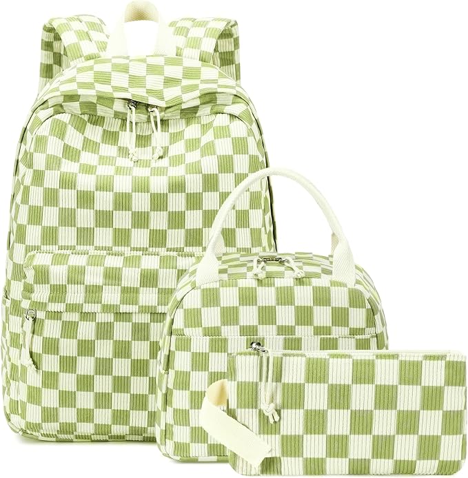 Bluboon School Backpack Set Girls Womens Laptop Bookbag Casual Daypack Fits 15 inch Laptop with Lunch Tote Bag and Pencil Bag