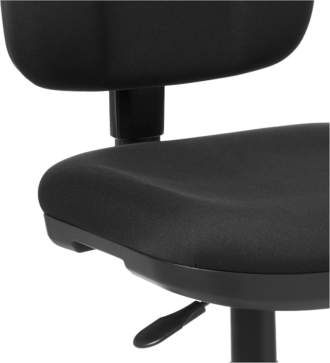 Office Star Pneumatic Sculptured Task Chair with Thick Padded Seat and Built-in Lumbar Support, Coal FreeFlex