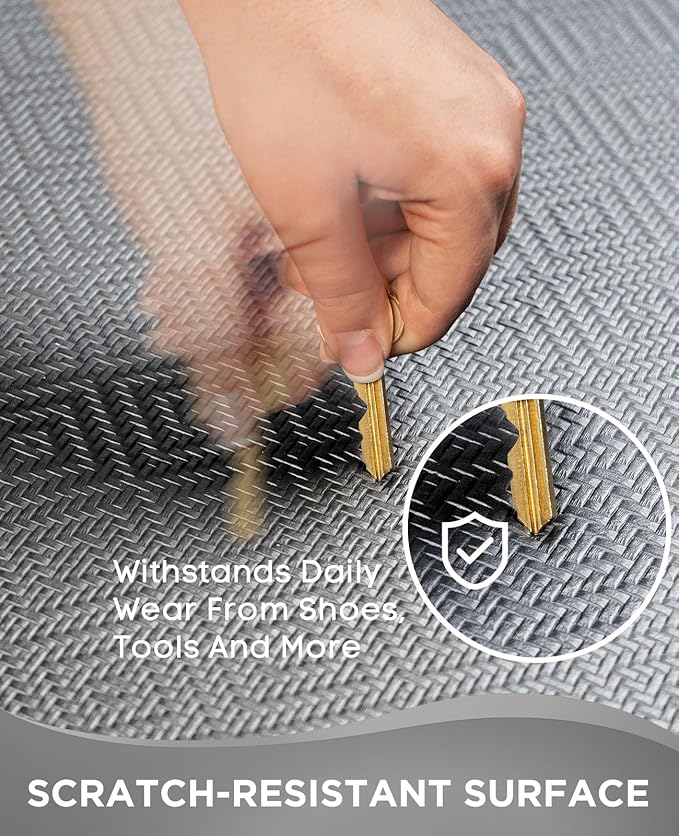 Ophanie Kitchen Mats for Floor,3/4 inch Thick,17x28 Anti Fatigue Cushioned Mat with 99+ Pairs of Anti-Slip Bottom Ridges,Kitchen Rugs,Waterproof,Comfort Ergonomic Standing Mat for Office,Home,Sink
