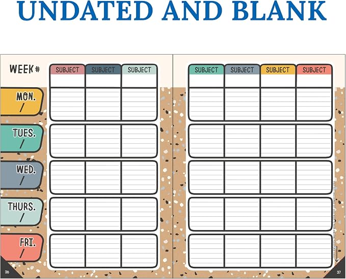 Carson Dellosa We Belong Teacher Planner 2026-2027, Undated 8" x 11" Lesson Plan Book with Stickers, Class Schedule, Weekly Calendar, Classroom Must Haves, Homeschool Essentials, Classroom Must Haves