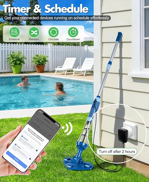LanOcean Mini Smart Plugs That Compatible with Alexa & Google Home, WiFi Plug for APP Remote & Voice Control, Smart Outlet Timer with Schedule & Group Control Function | 2.4G WiFi Only