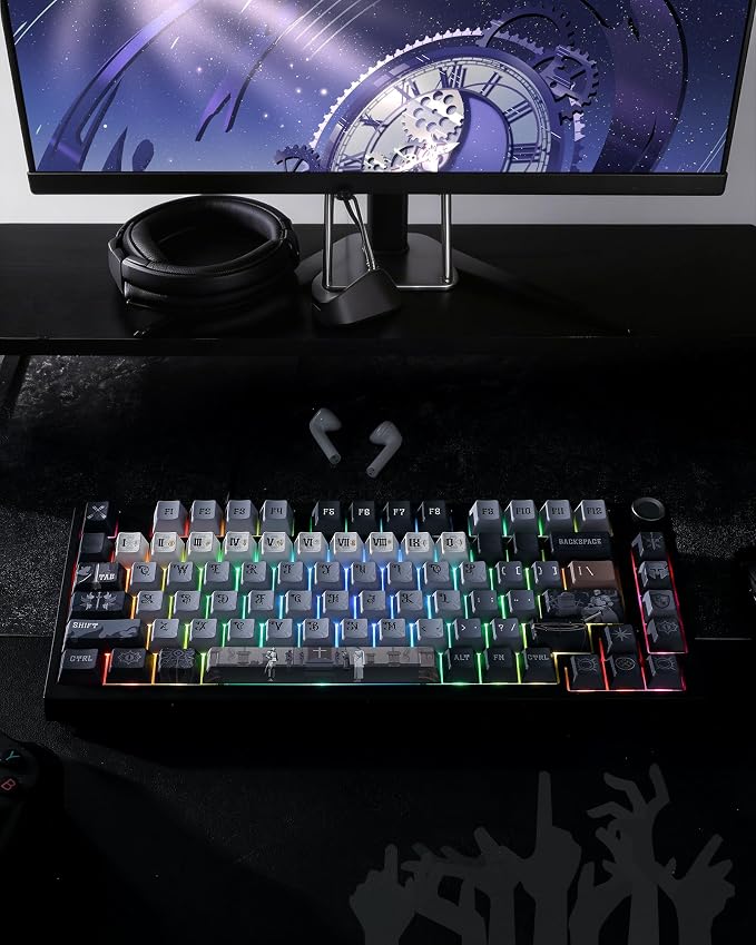 Keymatic Keycaps, PBT Keycap Medieval Roman Style 60 65 75 100 Percent, 134 Keys Set Custom Key caps Set Cherry Profile,for 61/68/84/87/98/100 Cherry Gateron MX Mechanical(Only Keycap Set)