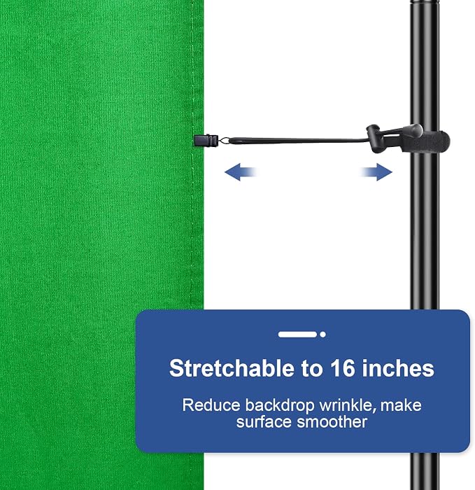 EMART Green Screen Backdrop, 6 x 9 Ft Photography Greenscreen Background Sheet Fabric Kit for YouTube Video Streaming Zoom, Small Photo Chromakey Polyester Cloth Curtain with 4 Clip
