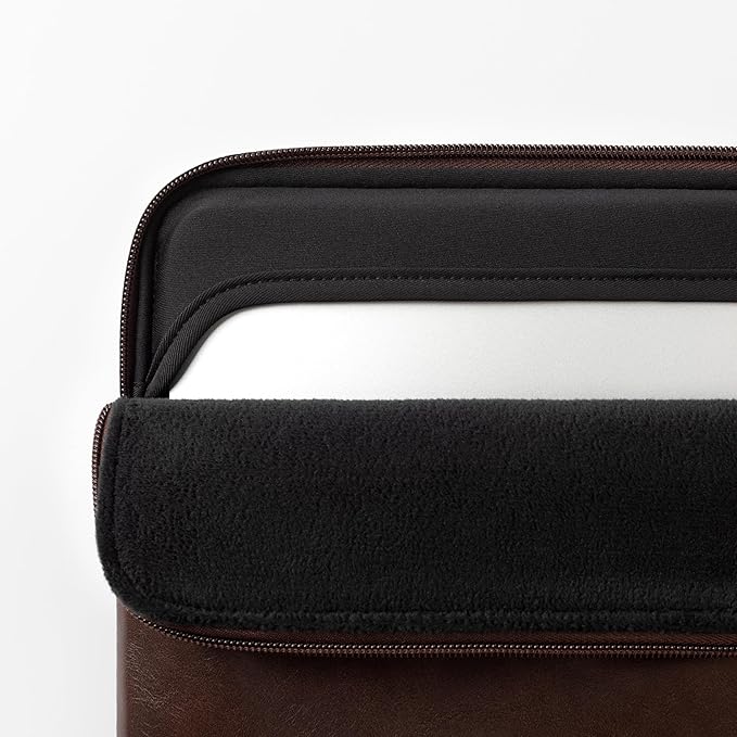 Comfyable Slim Protective Laptop Sleeve Compatible with 13/13.3/14 Inch MacBook Air & MacBook Pro, Mac Travel Case, Laptop Pouch, Slim PU Leather Cover M5/M4/M3/M2/M1 2025-2021, Briarwood