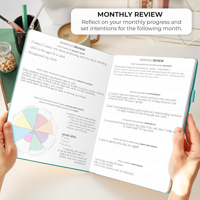 Clever Fox Planner PRO Schedule – Undated Weekly & Monthly Life Planner with Time Slots, Appointment Book & Daily Organizer, A4 (Turquoise)