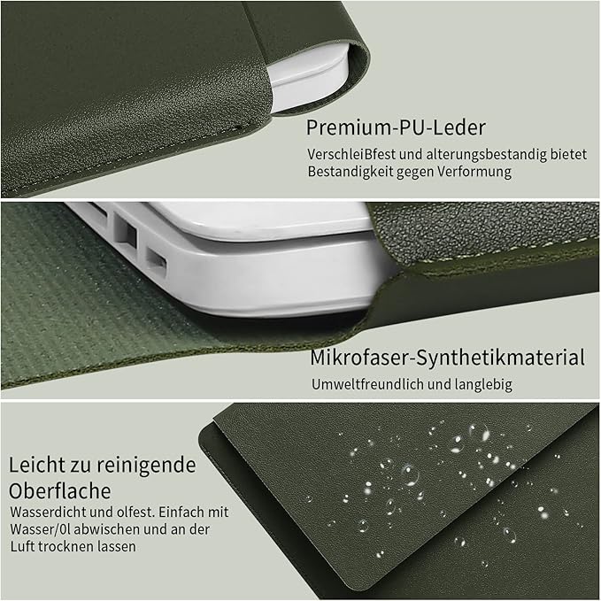 13.3-14 Inch Laptop Sleeve - Thin & Padded Case Compatible with 14" (2022), 13.3" (2015) Models | Portable Dark Green Protective Sleeve