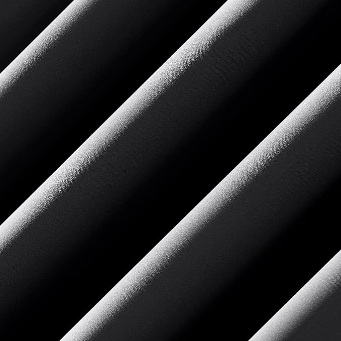 Sun Zero Nordic 2-Pack Theater Grade Noise Reducing Extreme 100% Blackout Grommet Curtain Panel Pair, 52" x 54, Coal Gray