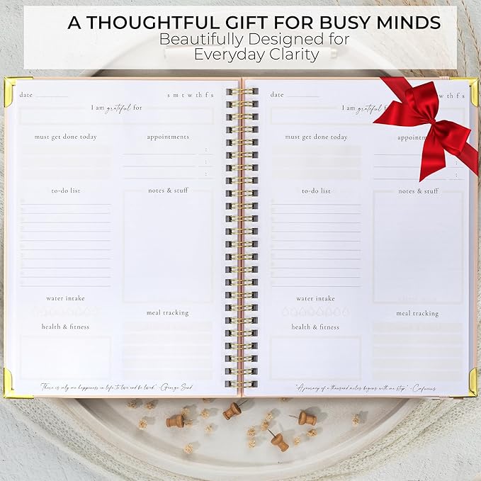 Beautiful To Do List Notebook - Aesthetic Daily Planner to Easily Organize Your Tasks And Boost Productivity - Stylish Undated ADHD Planner Gift and The Perfect School or Office Supplies For Women