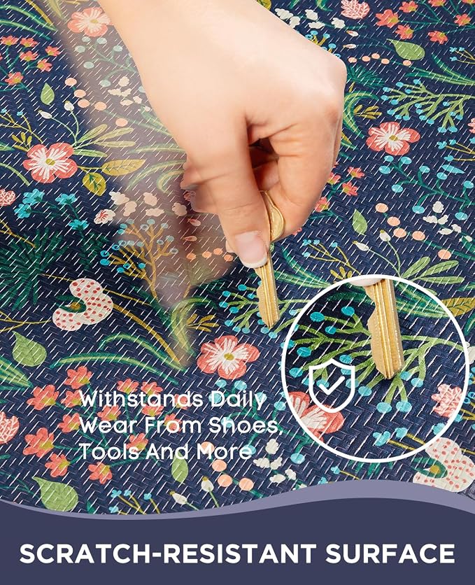 Ophanie Kitchen Mats for Floor,3/4 inch Thick,17x28 Anti Fatigue Cushioned Mat with 99+ Pairs of Anti-Slip Bottom Ridges,Kitchen Rugs,Waterproof,Comfort Ergonomic Standing Mat for Office,Home,Sink