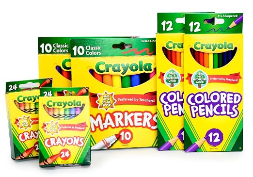 School Supply Boxes | Mega Case (2 Boxes) | Back to School Essentials Kit for Students & Teachers | Includes All of Your Back-to-School Needs for All Classes