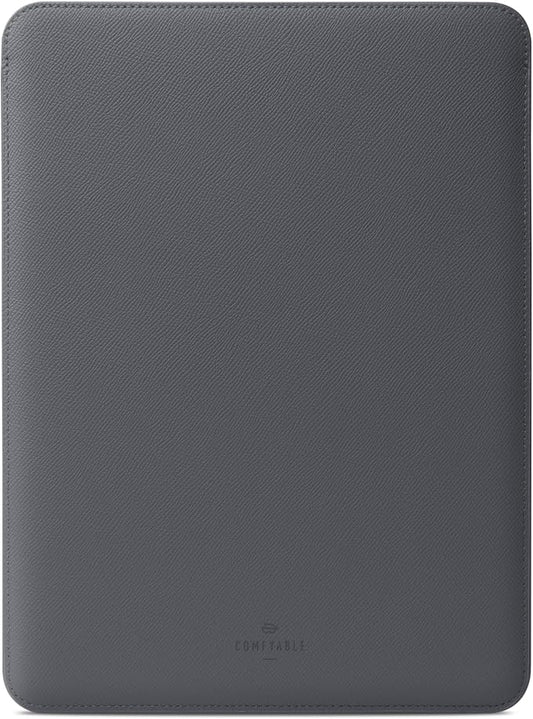 Comfyable Laptop Sleeve 13 Inch Precisely Compatible with MacBook Air M5 2026 & MacBook Pro/Neo A18, Genuine Leather Cover Case, Dark Gray