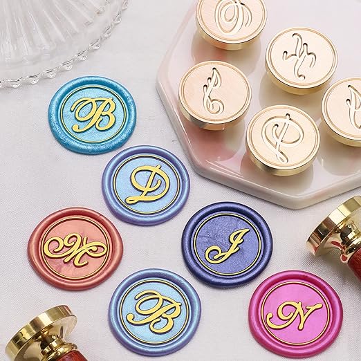 Wax Seal Kits, 200pcs Assorted Sealing Beads and 2pcs Initial Alphabet C Wax Seal Stamp Kits for Wedding Invitations Gift Wraps Envelopes and Christmas Cards (Alphabet C Kit)