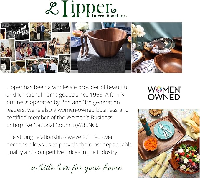 Lipper International Bamboo Wood Utensil Holder Storage Box for Cooking Tools, Makeup, or Office Supplies, 5" x 12" x 3" (Pack of 6)