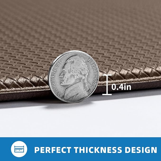 Kitchen Mats for Floor, [2PCS] Anti-Fatigue Kitchen Rugs, Brown | Cushioned Comfort,Non-Slip Backing,Waterproof Surface,Soft Underfoot,Easy Clean,Kitchen Sink,Laundry Room,Standing Desk