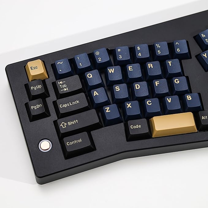 Blue Samurai PBT Double Shot Custom Keycap Set,174 Keys Retro Gaming Key Caps Cherry Profile Keycaps for 61/64/68/84/87/100/104/108 Mechanical Keyboard