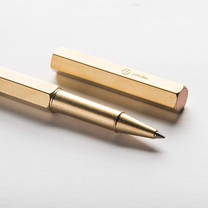 YSTUDIO Classic Revolve Rollerball Pen , Luxury Grade Craftsmanship Pen, personalized pens, rollerball pens Exquisite Men's And Women's Gift Pen Set-brass