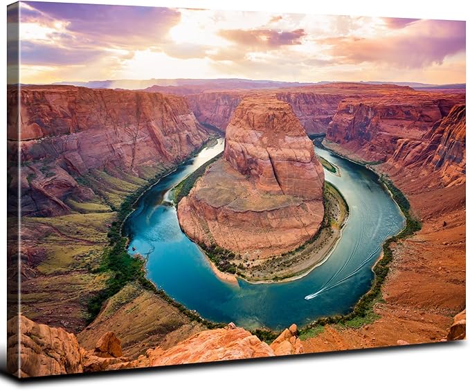 Grand Canyon Arizona Wall Art Nature National Park Horseshoe Bend Landscape Canvas Prints Sunset Picture Wall Decor Colorado Mountain Poster Painting Artwork for Living Room Bedroom Decoration 12x16”