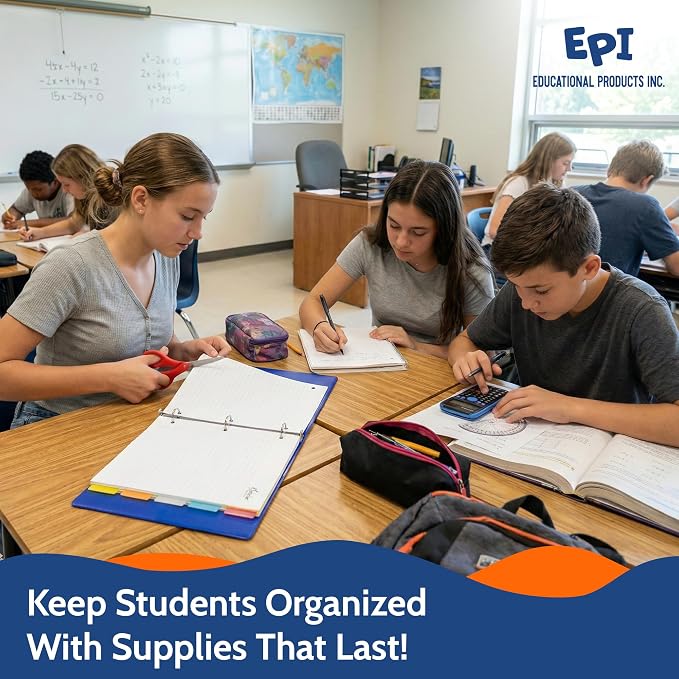 EPI Essentials Bulk School Supplies for Kids – 7th to 12th Grade School Supply Packs – College-Ruled Bundle with Classroom-Ready Standard List Essentials – 168 Boxes per Pallet